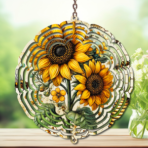 Honeybee Aluminum Metal Wind Spinner, Let your yard buzz with sunshine! Multiple images available. TheCraftNook