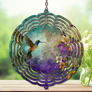 Hummingbird Aluminum Metal Wind Spinner, Let your garden bloom with motion. 🌺✨multiple images available TheCraftNook
