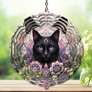 Cats Aluminum Metal Wind Spinner, Let your garden play with a little cattitude. Multiple images available. TheCraftNook