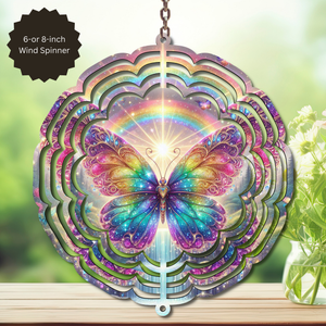 Butterfly Aluminum Metal Wind Spinner, multiple images available. TheCraftNook