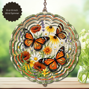 Butterfly Aluminum Metal Wind Spinner, multiple images available. TheCraftNook