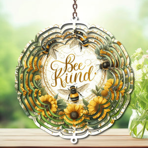 Honeybee Aluminum Metal Wind Spinner, Let your yard buzz with sunshine! Multiple images available. TheCraftNook