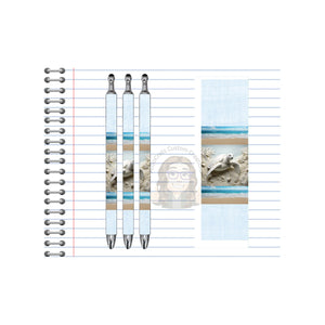 Refillable Pens, Sea Turtle Images. Write with coastal charm. Multiple options and Images available. TheCraftNook