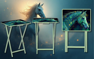 Horse Foldable Wooden TV Tray or Bed tray/lap Desk, 2 Sizes and Multiple Images Available TheCraftNook