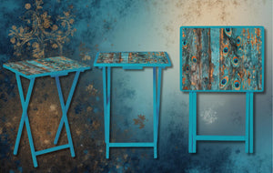 Peacock Foldable Wooden TV Tray or Bed tray/lap Desk. Make snack time fabulous with peacock‑level confidence, 2 Sizes and Multiple Images Available. TheCraftNook