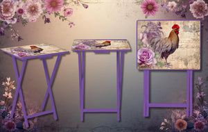 Chicken Foldable Wooden TV Tray or Bed tray/lap Desk, 2 Sizes and Multiple Images Available. TheCraftNook