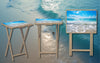 Beach Foldable Wooden TV Tray or Bed tray/lap Desk, 2 Sizes and Multiple Images Available. TheCraftNook