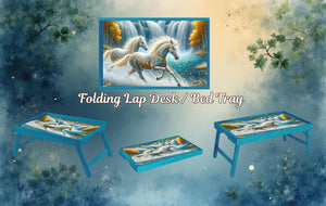 Horse Foldable Wooden TV Tray or Bed tray/lap Desk, 2 Sizes and Multiple Images Available TheCraftNook