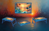 Beach Foldable Wooden TV Tray or Bed tray/lap Desk, 2 Sizes and Multiple Images Available. TheCraftNook