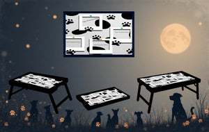 Dog's Foldable Wooden TV Tray or Bed tray/lap Desk, 2 Sizes and Multiple Images Available. TheCraftNook