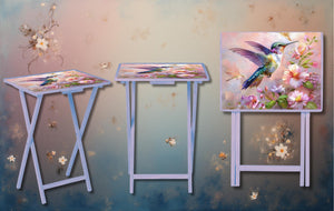 Hummingbird Foldable Wooden TV Tray or Bed tray/lap Desk. Let your space bloom beautifully. 🌺✨ 2 Sizes and Multiple Images Available. . TheCraftNook