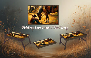 Horse Foldable Wooden TV Tray or Bed tray/lap Desk, 2 Sizes and Multiple Images Available TheCraftNook