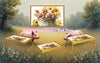 Pigs Foldable Wooden TV Tray or Bed tray/lap Desk, 2 Sizes and Multiple Images Available. TheCraftNook