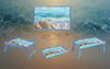 Beach Foldable Wooden TV Tray or Bed tray/lap Desk, 2 Sizes and Multiple Images Available. TheCraftNook