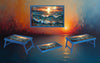 Beach Foldable Wooden TV Tray or Bed tray/lap Desk, 2 Sizes and Multiple Images Available. TheCraftNook