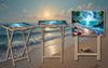 Beach Foldable Wooden TV Tray or Bed tray/lap Desk, 2 Sizes and Multiple Images Available. TheCraftNook