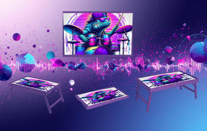 Music Foldable Wooden TV Tray or Bed tray/lap Desk, 2 Sizes and Multiple Images Available. TheCraftNook