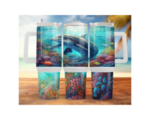 30- and 40-ounce Dolphin Stainless Steel Tumblers. Sip happy with a splash of ocean magic. Multiple Sizes and Images Available. TheCraftNook