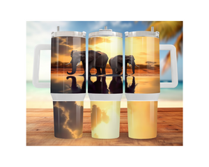 Wise & Wonderful Elephant Tumbler 30 and 40 oz Stainless-Steel Tumblers. Multiple Sizes and Images Available. TheCraftNook