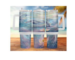 30- and 40-ounce Dolphin Stainless Steel Tumblers. Sip happy with a splash of ocean magic. Multiple Sizes and Images Available. TheCraftNook