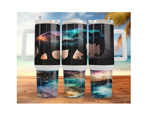 Wise & Wonderful Elephant Tumbler 30 and 40 oz Stainless-Steel Tumblers. Multiple Sizes and Images Available. TheCraftNook