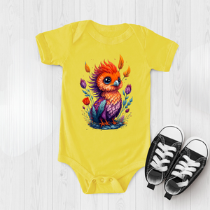 Baby Phoenix Onesie - Infant Fire Bird Bodysuit TheCraftNook