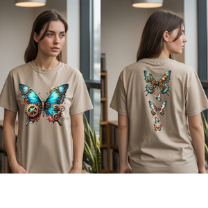 Steampunk Butterfly Tee TheCraftNook