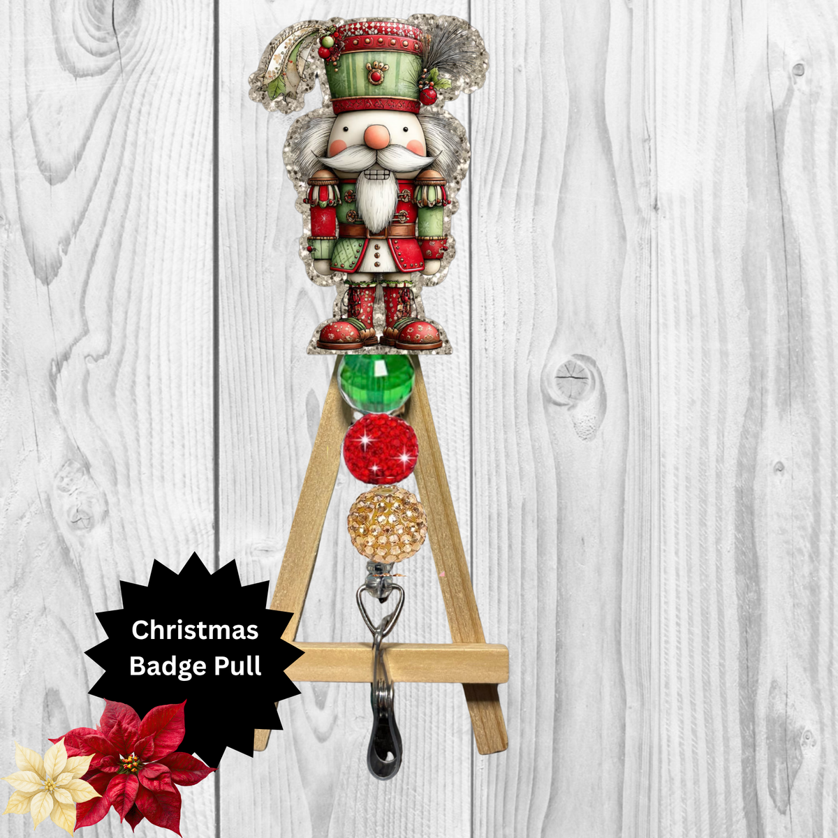 NutCracker Glitter Badge Pull | Badge Reel TheCraftNook