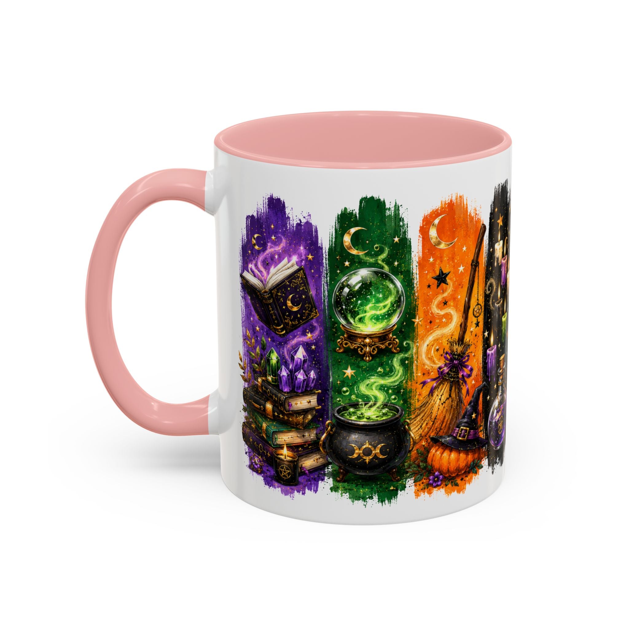 Autumn Alchemy Fueled by Potions & Coffee Accent Mug — Witchy Halloween Coffee Cup (11/15oz)