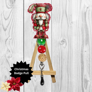 NutCracker Glitter Badge Pull | Badge Reel TheCraftNook