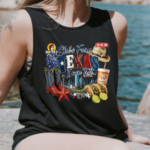 She's From Texas Tank Top TheCraftNook