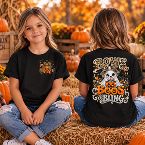 Kids Bows boos Bling Pocket and Back graphics TheCraftNook