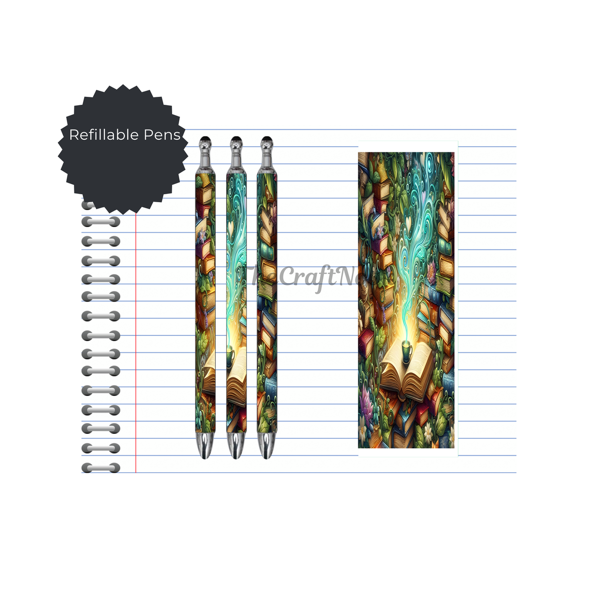Refillable Pens, Once Upon a Pen – Book Lover Writing Pen. Multiple options and Images available TheCraftNook