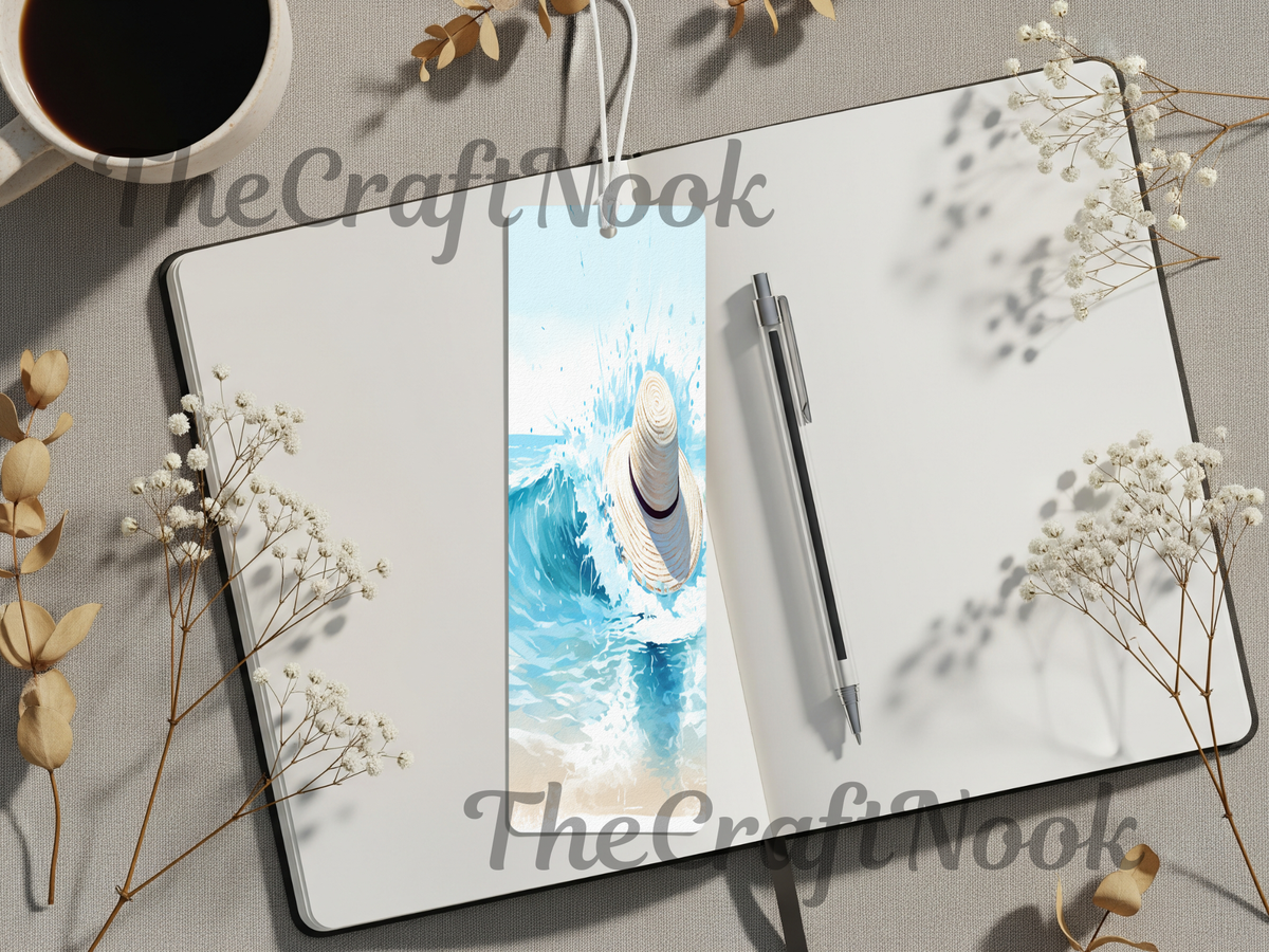 Aluminum Metal Bookmarks, Beach Images TheCraftNook