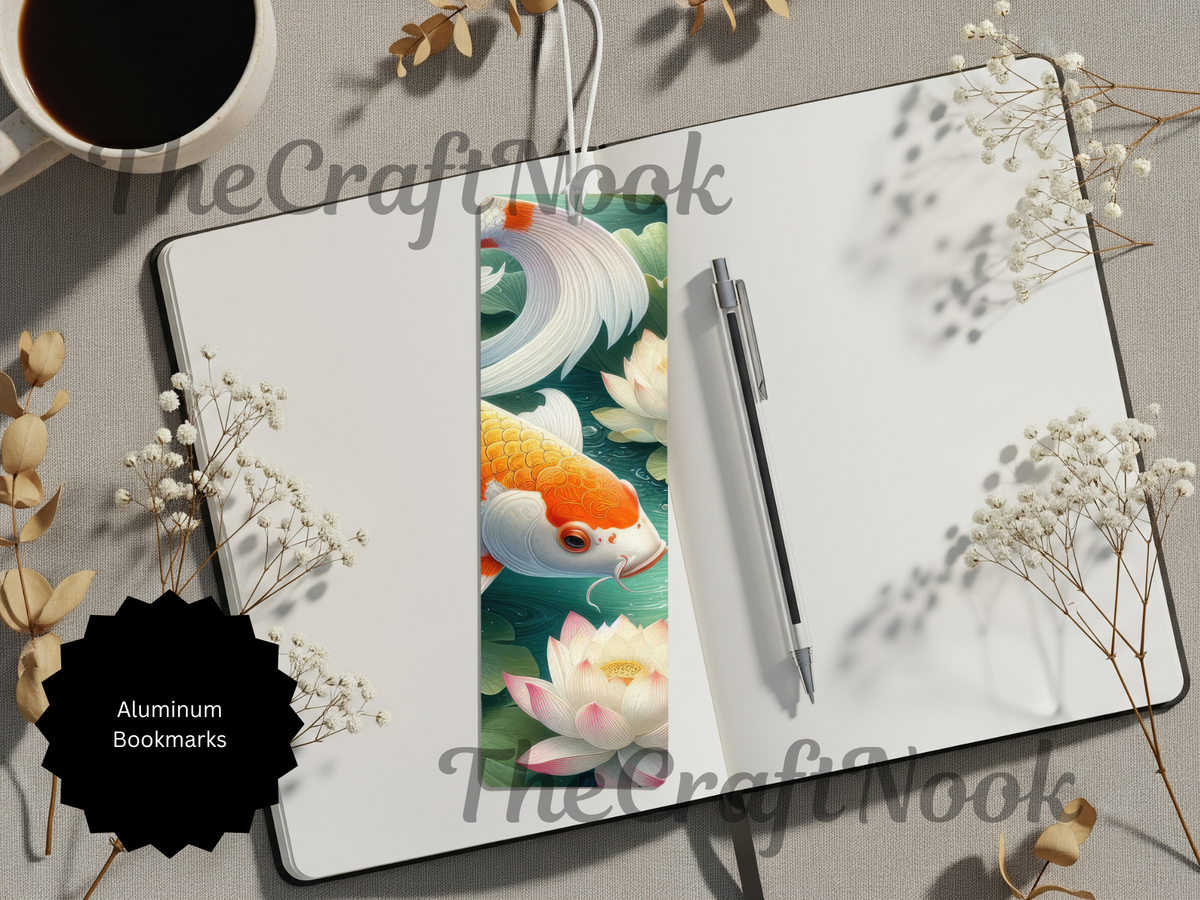 Koi Fish Bookmarks – Handcrafted Metal Bookmarks with Beads & Glitter TheCraftNook