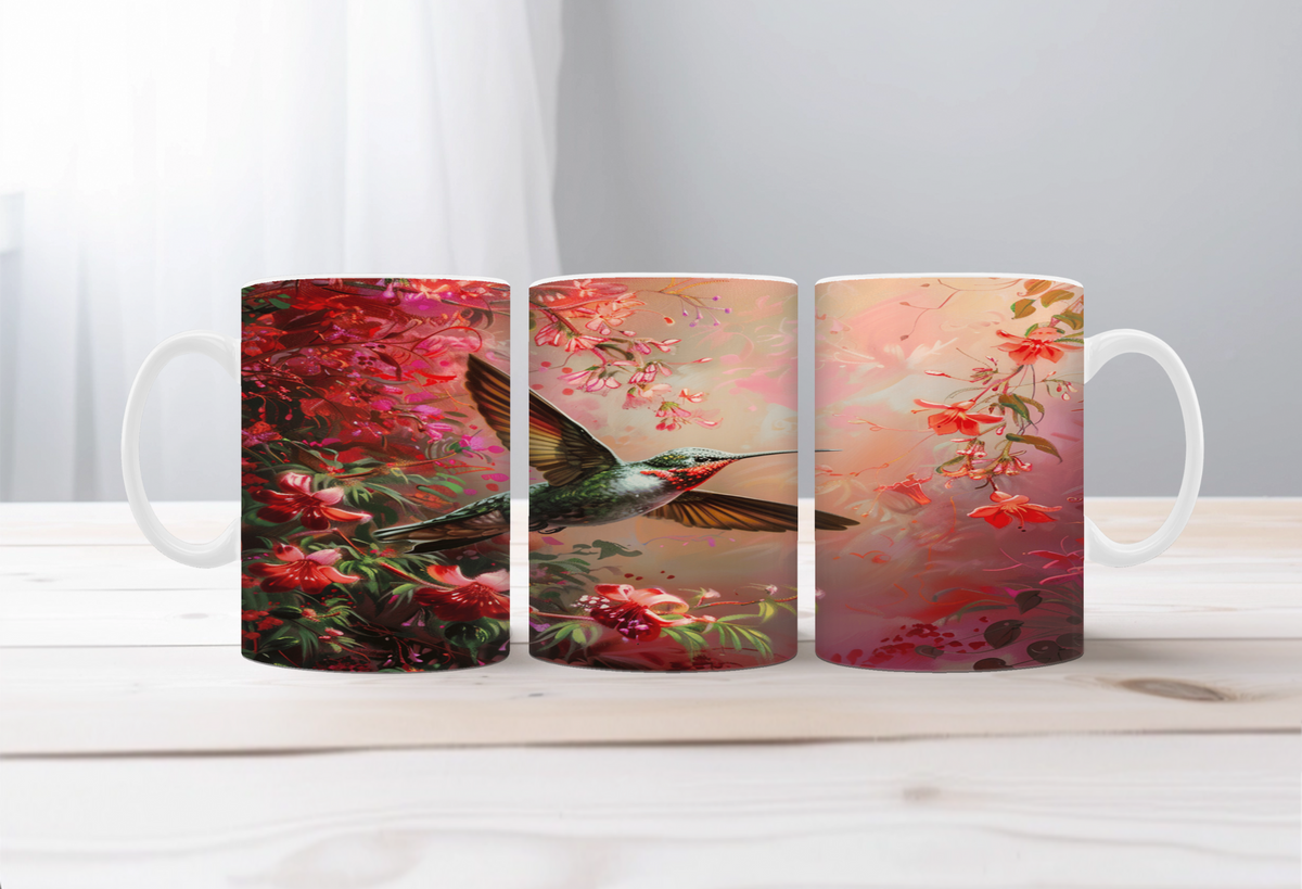 Sip with a Little Flutter Hummingbird Mugs. Two Sizes and Multiple images to choose from. TheCraftNook