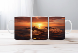 Flippin’ Cute Morning Mug, Dolphin coffee Mugs. Two sizes to choose from. TheCraftNook
