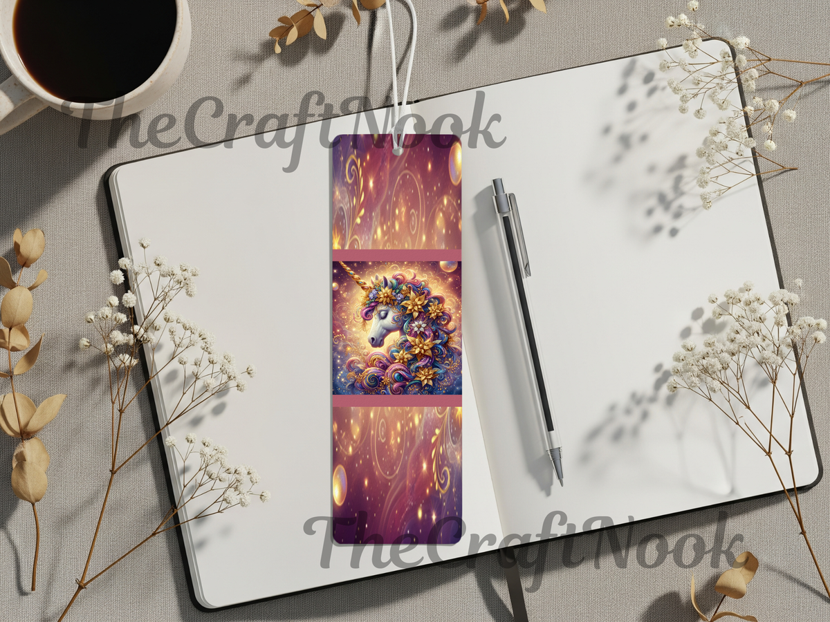 Aluminum Metal Bookmarks, Unicorn Images TheCraftNook