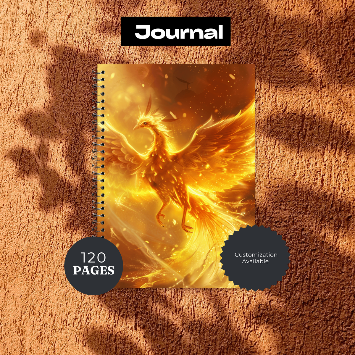 Phoenix Journal - 120 Page Lined Notebook for Writing & Planning TheCraftNook