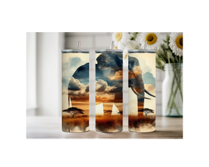 20 ounce Wise & Wonderful Elephant Stainless Tumbler. Multiple Sizes and Images Available. TheCraftNook