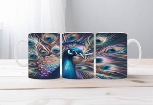 Peacock Magic Morning Mug TheCraftNook