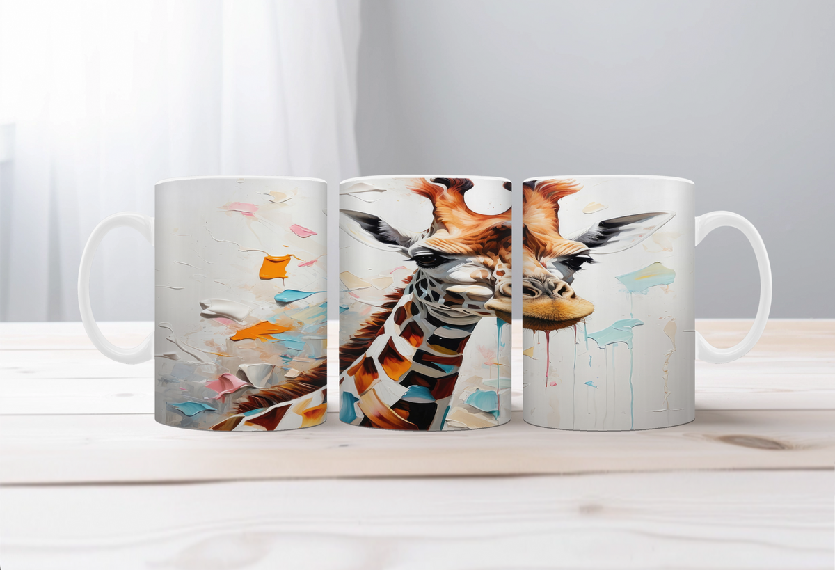 Tall Sips Giraffe Coffee Mugs, two size options. TheCraftNook