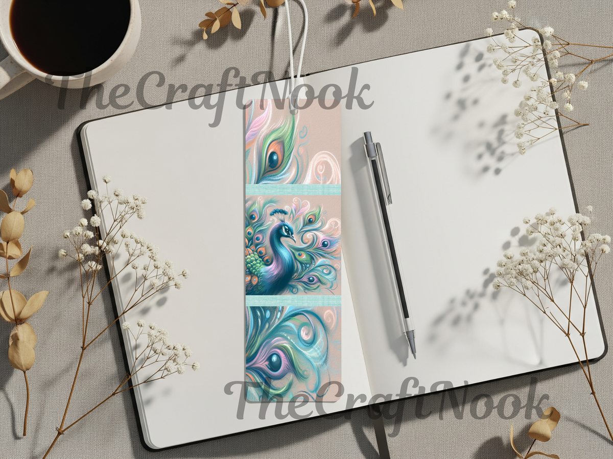 Aluminum Metal Bookmarks, Peacock Images, A little luxury for every chapter TheCraftNook