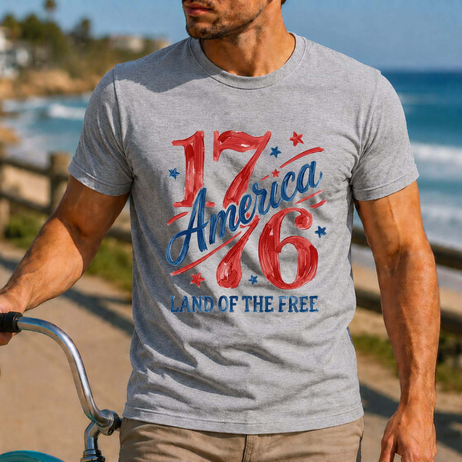 Land of the Free Graphic Tee | Patriotic American Pride Shirt TheCraftNook