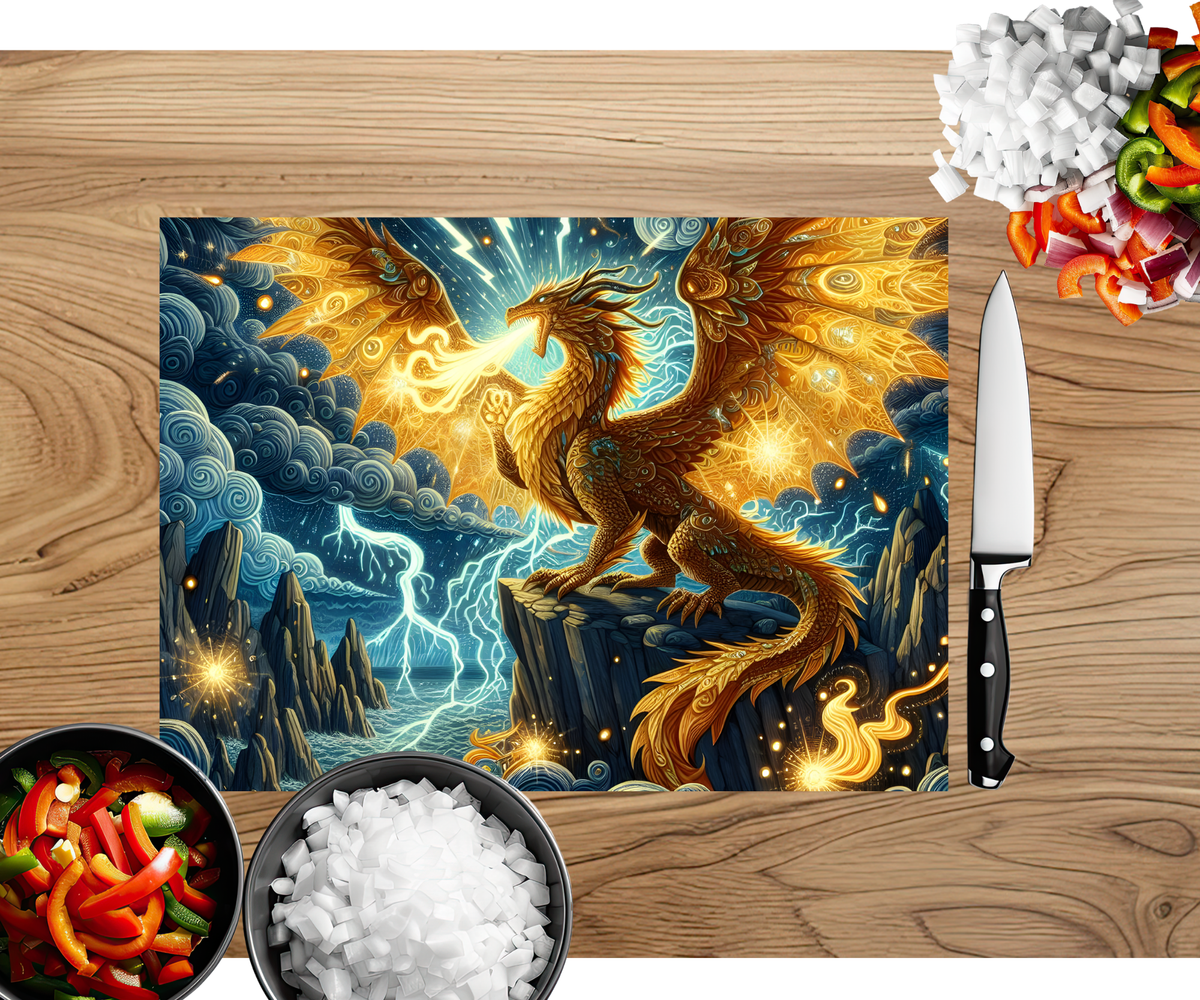 Majestic Dragon Scales Cutting Board TheCraftNook