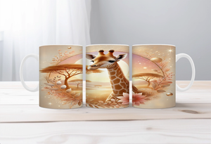 Tall Sips Giraffe Coffee Mugs, two size options. TheCraftNook