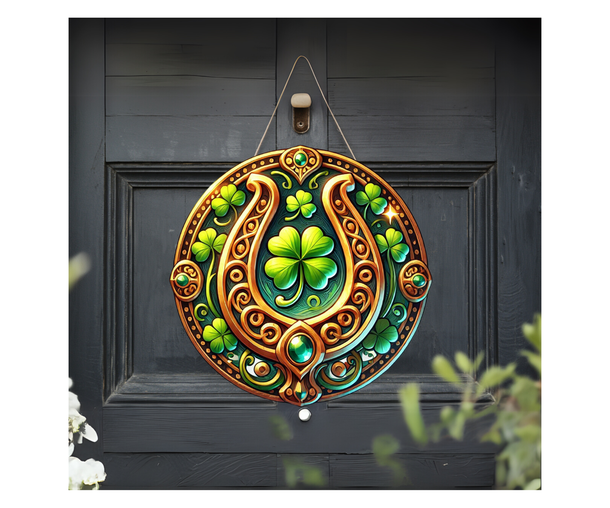 Lucky Charm Front Door Sign – St. Patrick’s Day Edition TheCraftNook