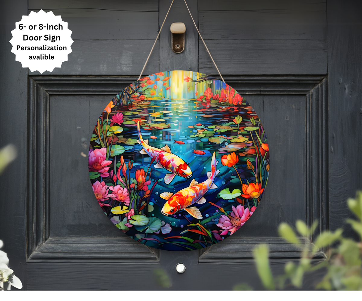 Koi Fish Door Signs TheCraftNook