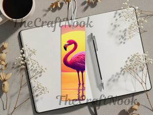 Tropical Whimsy Flamingo Aluminum Metal Bookmarks TheCraftNook