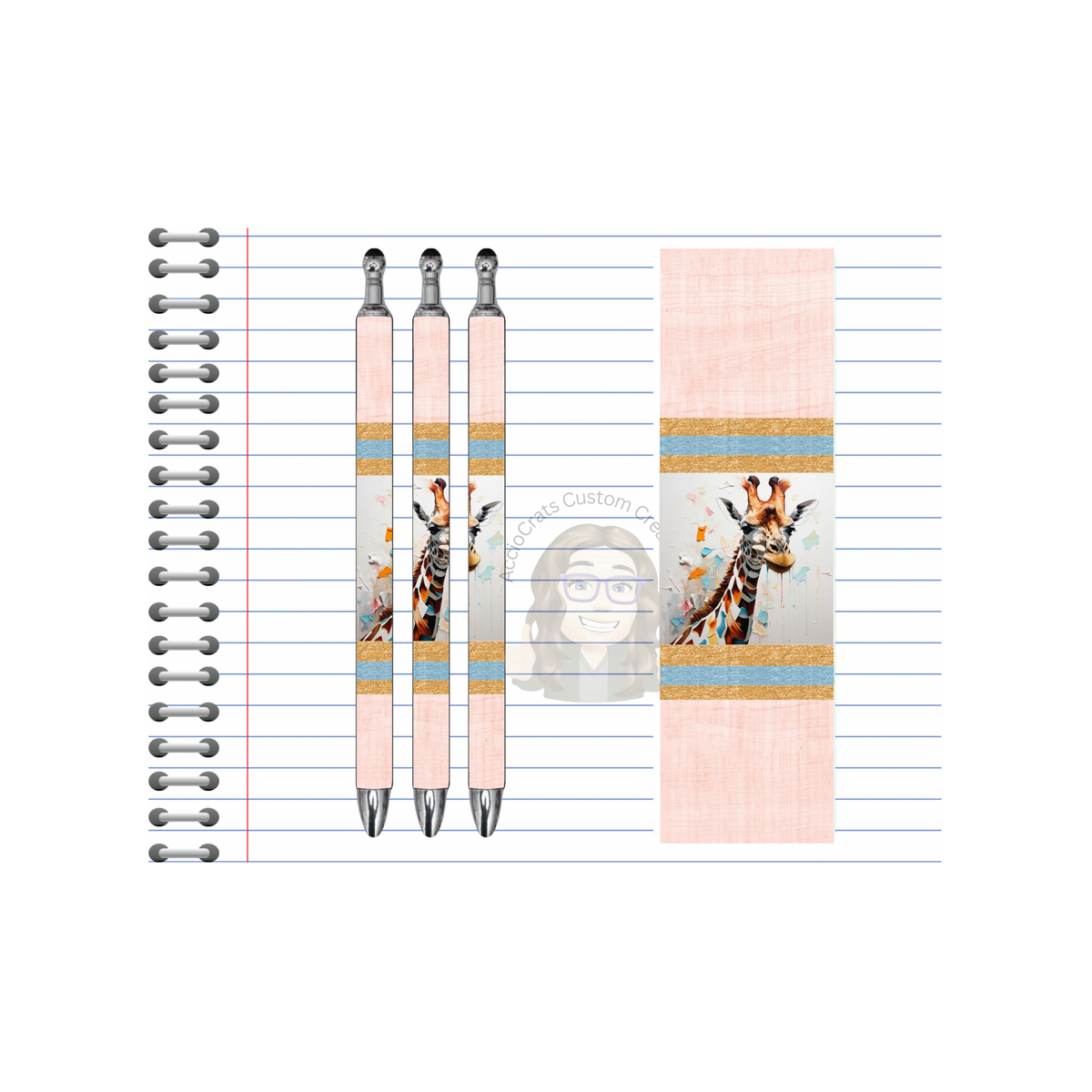 A long‑necked twist on everyday writing, Refillable Pens, Giraffe Images multiple options and Images available. TheCraftNook